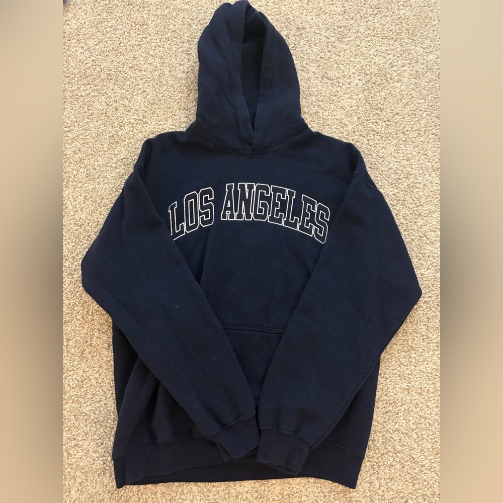 Gildan Blue Sweatshirt Los Angeles Hoodie